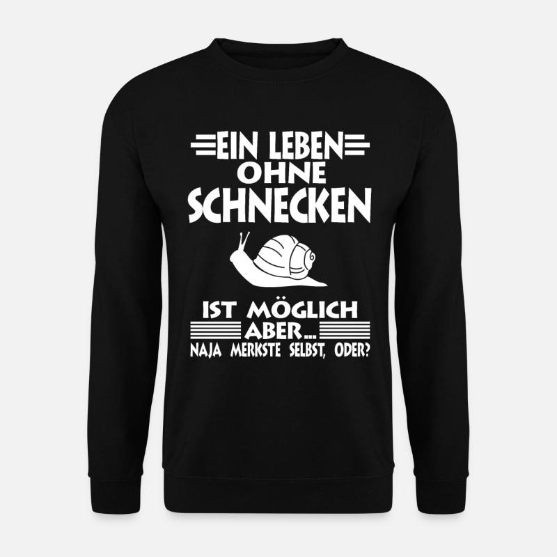 Schnecke Schnecken - Unisex Pullover - Schwarz