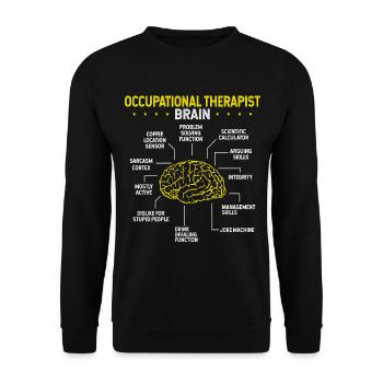 Occupational Therapist Brain OTA Occupational - Unisex Sweatshirt - black - Front - Alina (178cm) & Michal (187cm)