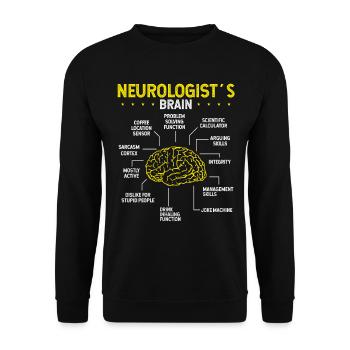 Neurologist Brain Neurology Science Neuroscience - Unisex Pullover - Schwarz - Vorne - Alina (178cm) & Michal (187cm)