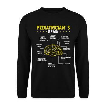 Pediatrician Brain Peds Pediatric Nurse Pediatric - Unisex Sweatshirt - black - Front - Alina (178cm) & Michal (187cm)