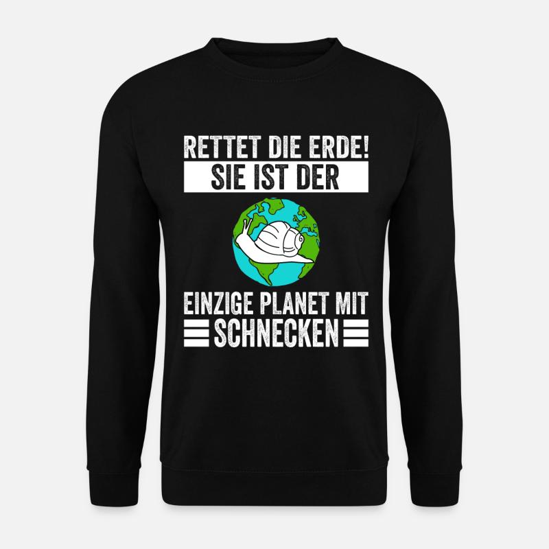 Umweltschutz Schnecke Schnecken - Unisex Pullover - Schwarz