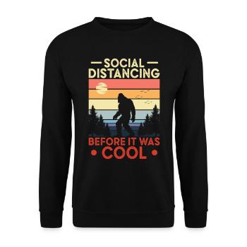 Bigfoot Sasquatch Yeti - Unisex Pullover - Schwarz - Vorne - Alina (178cm) & Michal (187cm)