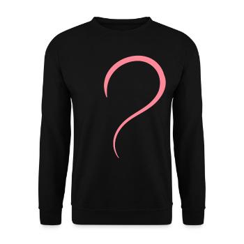 Demi-cœur rose - Sweat-shirt Unisexe - noir - Devant - Alina (178cm) & Michal (187cm)