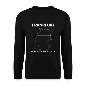 Francfort (Oder) Carte - Sweat-shirt Unisexe - noir - Devant - Alina (178cm) & Michal (187cm)