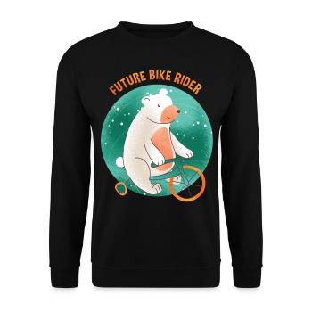 Gift Baby Polar Bear - Unisex Sweatshirt - black - Front - Alina (178cm) & Michal (187cm)