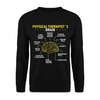 Physical Therapist Appreciation PTA Brain Physical - Unisex Sweatshirt - black - Front - Alina (178cm) & Michal (187cm)
