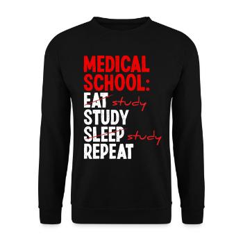 Medical School Essentials Medical School - Unisex Pullover - Schwarz - Vorne - Alina (178cm) & Michal (187cm)