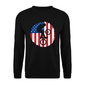 BMX Bike BMX Fahrrad BMX Rennen BMX Rad Geschenk - Unisex Pullover - Schwarz - Vorne - Alina (178cm) & Michal (187cm)