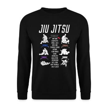 La ceinture de Jiu Jitsu lance le Jiu Jitsu - Sweat-shirt Unisexe - noir - Devant - Alina (178cm) & Michal (187cm)
