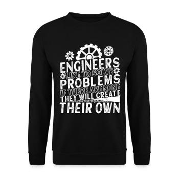 Engineer Mechanical Engineer Civil Engineer - Unisex Sweatshirt - black - Front - Alina (178cm) & Michal (187cm)