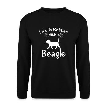 Beagle Beagle Dog Beagle Puppy Beagle Owner - Unisex Sweatshirt - black - Front - Alina (178cm) & Michal (187cm)