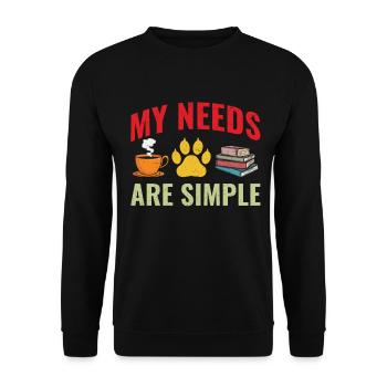 Drôle de livre Lover Coffee Dog Book - Sweat-shirt Unisexe - noir - Devant - Alina (178cm) & Michal (187cm)