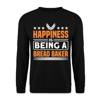 0 Bread Baking Bread Baker Gift - Unisex Sweatshirt - black - Front - Alina (178cm) & Michal (187cm)
