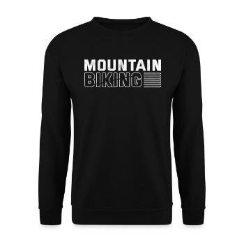Mountain bike mountain biking - Unisex Sweatshirt - black - Front - Alina (178cm) & Michal (187cm)