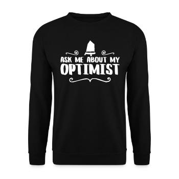OPTIMIST CAPTAIN - Unisex Pullover - Schwarz - Vorne - Alina (178cm) & Michal (187cm)