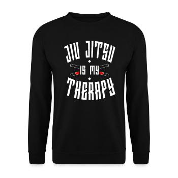Jiu Jitsu Jiu Jitsu Is My Therapy - Unisex Sweatshirt - black - Front - Alina (178cm) & Michal (187cm)