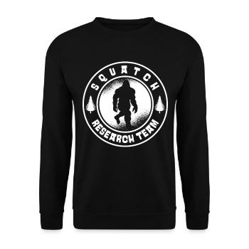 Bigfoot Sasquatch Yeti - Unisex Pullover - Schwarz - Vorne - Alina (178cm) & Michal (187cm)