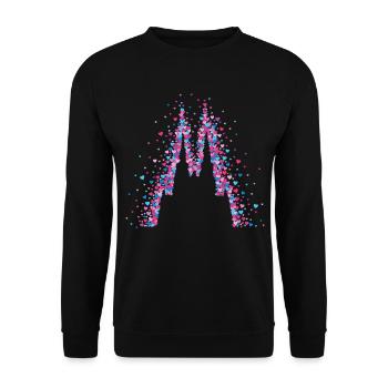 Cologne Cathedral Cologne Carnival Carnival - Unisex Sweatshirt - black - Front - Alina (178cm) & Michal (187cm)