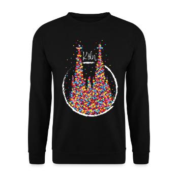 Cologne Cologne Carnival Carnival Confetti - Unisex Sweatshirt - black - Front - Alina (178cm) & Michal (187cm)