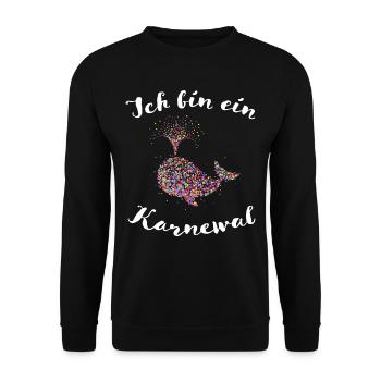 Karneval Fasching Konfetti Kostüm - Unisex Pullover - Schwarz - Vorne - Alina (178cm) & Michal (187cm)