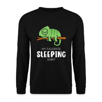 Ma chemise de couchage préférée Chemise de sommeil animal - Sweat-shirt Unisexe - noir - Devant - Alina (178cm) & Michal (187cm)