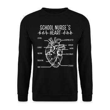 Certified School Nurse School Nursing Decoration - Unisex Sweatshirt - black - Front - Alina (178cm) & Michal (187cm)