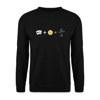 Joueurs de cartes de poker Poker Stickman Casino Poker - Sweat-shirt Unisexe - noir - Devant - Alina (178cm) & Michal (187cm)
