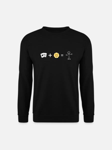 Poker Kartenspieler Poker Stickman Casino Poker - Unisex Pullover - Schwarz