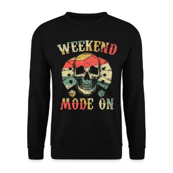 Casino Poker Games Weekend Mode sur Poker - Sweat-shirt Unisexe - noir - Devant - Alina (178cm) & Michal (187cm)