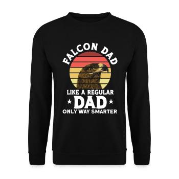Falconer Falcon falconry gift - Unisex Sweatshirt - black - Front - Alina (178cm) & Michal (187cm)