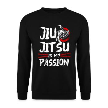 Jiu Jitsu Jiu Jitsu Is My Passion - Unisex Sweatshirt - black - Front - Alina (178cm) & Michal (187cm)