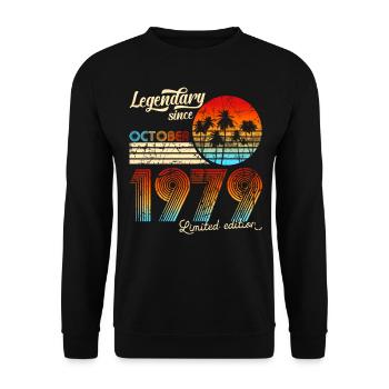 Anniversaire Légendaire DePuis Octobre 1978 Cadeau - Sweat-shirt Unisexe - noir - Devant - Alina (178cm) & Michal (187cm)