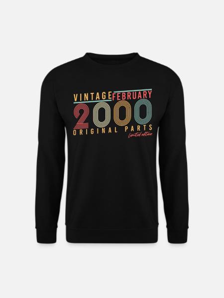Geschenkidee Original Februar 2000 - Unisex Pullover - Schwarz