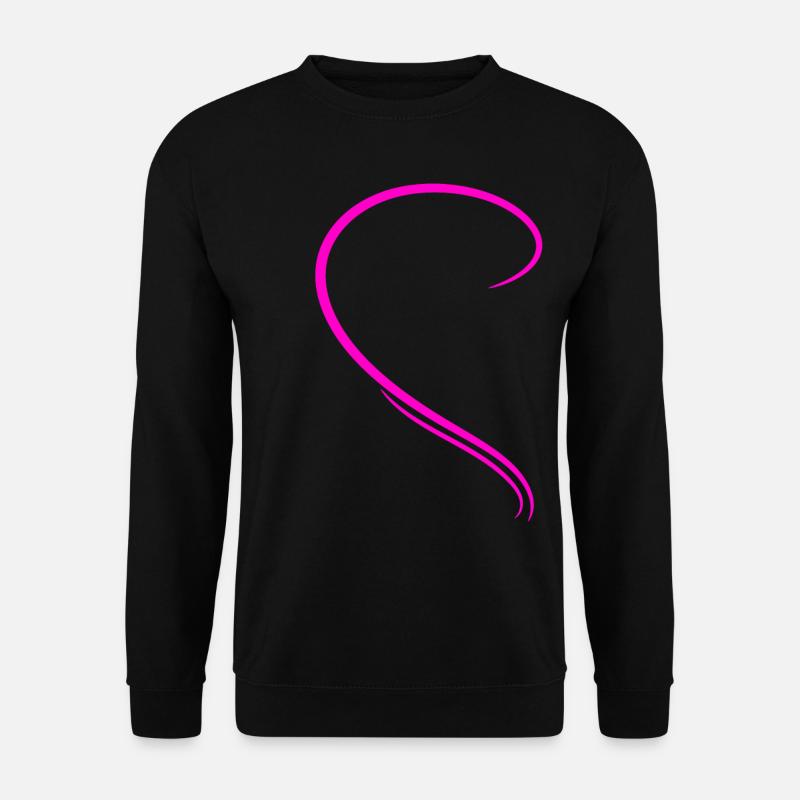 Half Pink Heart - Unisex Sweatshirt - black