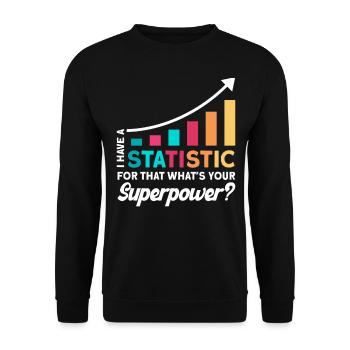Statistik Analyst Statistiker Geschenk - Unisex Pullover - Schwarz - Vorne - Alina (178cm) & Michal (187cm)