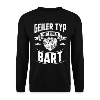 Bart - Unisex Pullover - Schwarz - Vorne - Alina (178cm) & Michal (187cm)