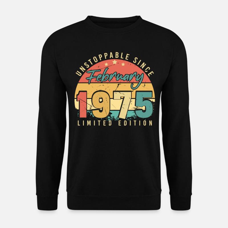 Février 1975 Unstoppable Retro - Sweat-shirt Unisexe - noir