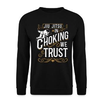 Jiu Jitsu Jiu Jitsu In Choking We - Unisex Sweatshirt - black - Front - Alina (178cm) & Michal (187cm)