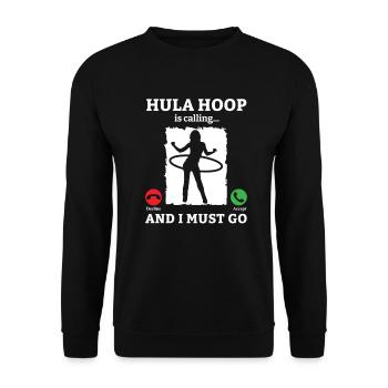 Hulahoop Hullern HulaHoop Sport Hullern Geschenk - Unisex Pullover - Schwarz - Vorne - Alina (178cm) & Michal (187cm)