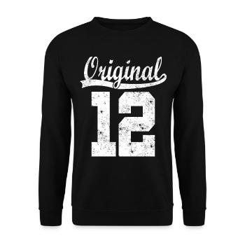 Chemise d’anniversaire Born 2012 - Sweat-shirt Unisexe - noir - Devant - Alina (178cm) & Michal (187cm)