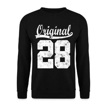 Original of 28 - Unisex Sweatshirt - black - Front - Alina (178cm) & Michal (187cm)