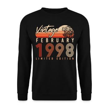 Gift Retro Limited Février 1998 - Sweat-shirt Unisexe - noir - Devant - Alina (178cm) & Michal (187cm)