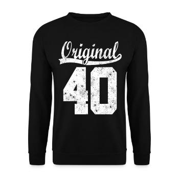 Original of 40 - Unisex Sweatshirt - black - Front - Alina (178cm) & Michal (187cm)