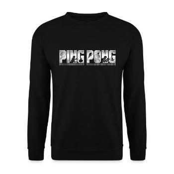Ping Pong Table Tennis Vintage - Sweat-shirt Unisexe - noir - Devant - Alina (178cm) & Michal (187cm)