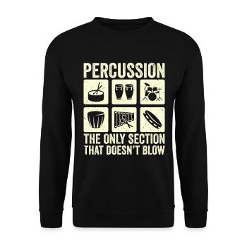 Percussion Batteur Batterie Batterie Schlagzeug - Sweat-shirt Unisexe - noir - Devant - Alina (178cm) & Michal (187cm)