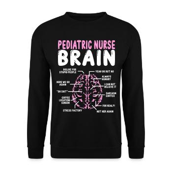 Pediatric Nurse Accessories Pediatric Nursing - Unisex Sweatshirt - black - Front - Alina (178cm) & Michal (187cm)