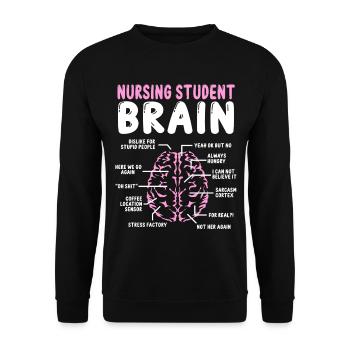 Nursing School Graduation Party Nursing Student - Unisex Sweatshirt - black - Front - Alina (178cm) & Michal (187cm)