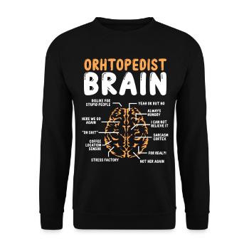 Orthopedist for Work Orthopedic Doctor Accessory - Unisex Sweatshirt - black - Front - Alina (178cm) & Michal (187cm)