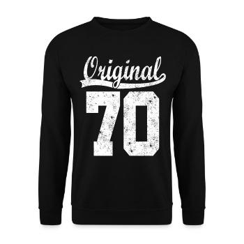 Original of 70 - Unisex Sweatshirt - black - Front - Alina (178cm) & Michal (187cm)