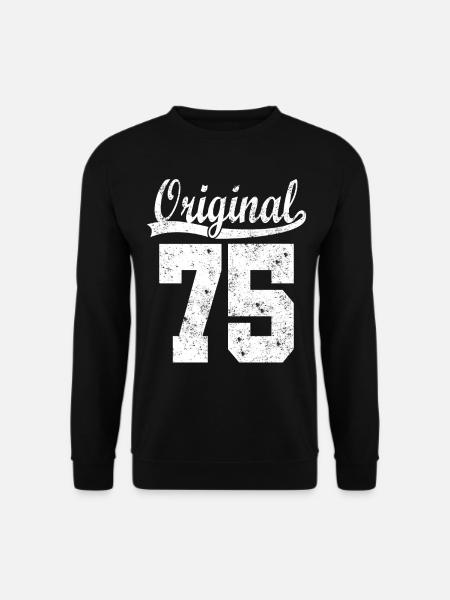 Geboren 75 Geburtstagsshirt - Unisex Pullover - Schwarz
